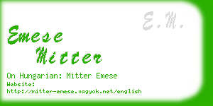 emese mitter business card